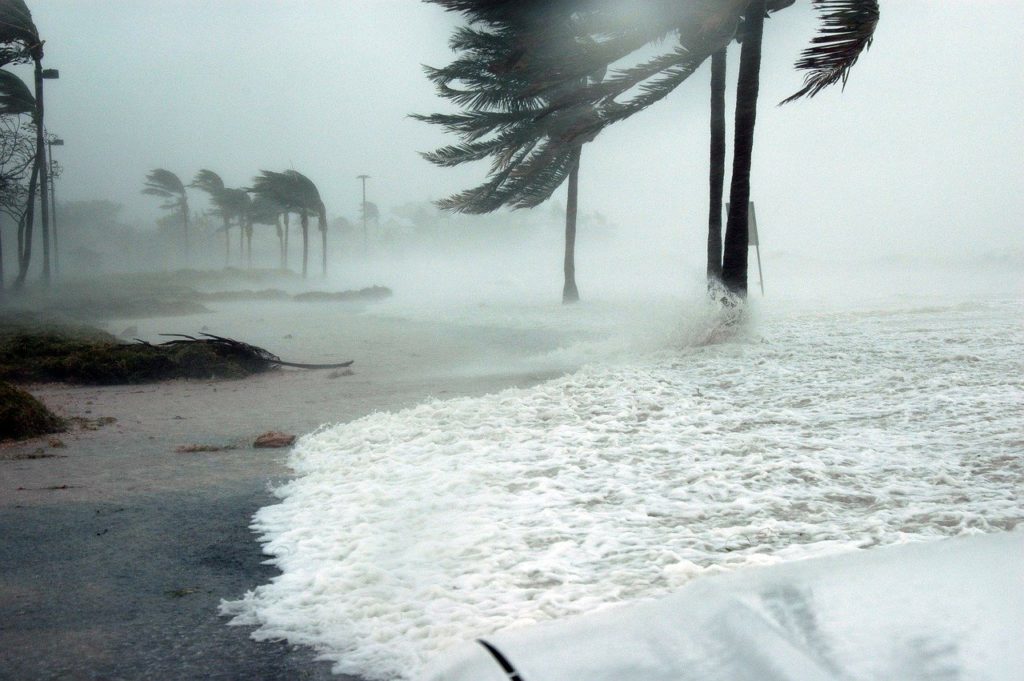 Hurricane hits Florida beach
