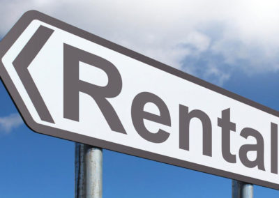 Car Rental Sign - Drivers must take precaution to avoid a car rental accident