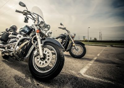 You are more vulnerable in a motorcycle accident than an automobile accident.