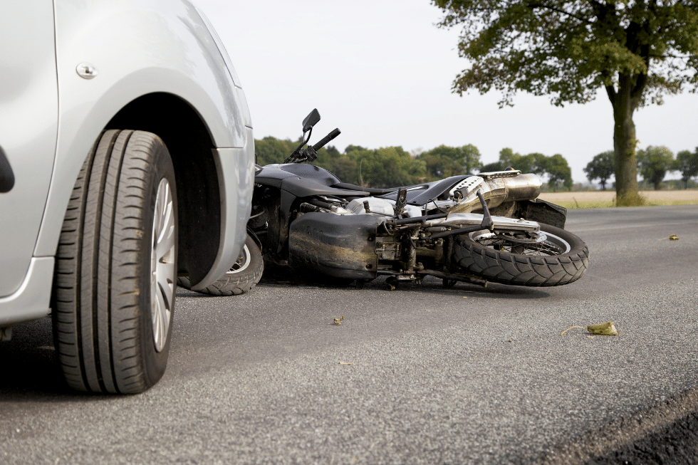 daños en un accidente de motocicleta