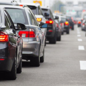 bumper-to-bumper traffic