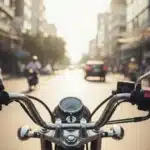 motorcycle rider on city street is lane splitting legal in florida