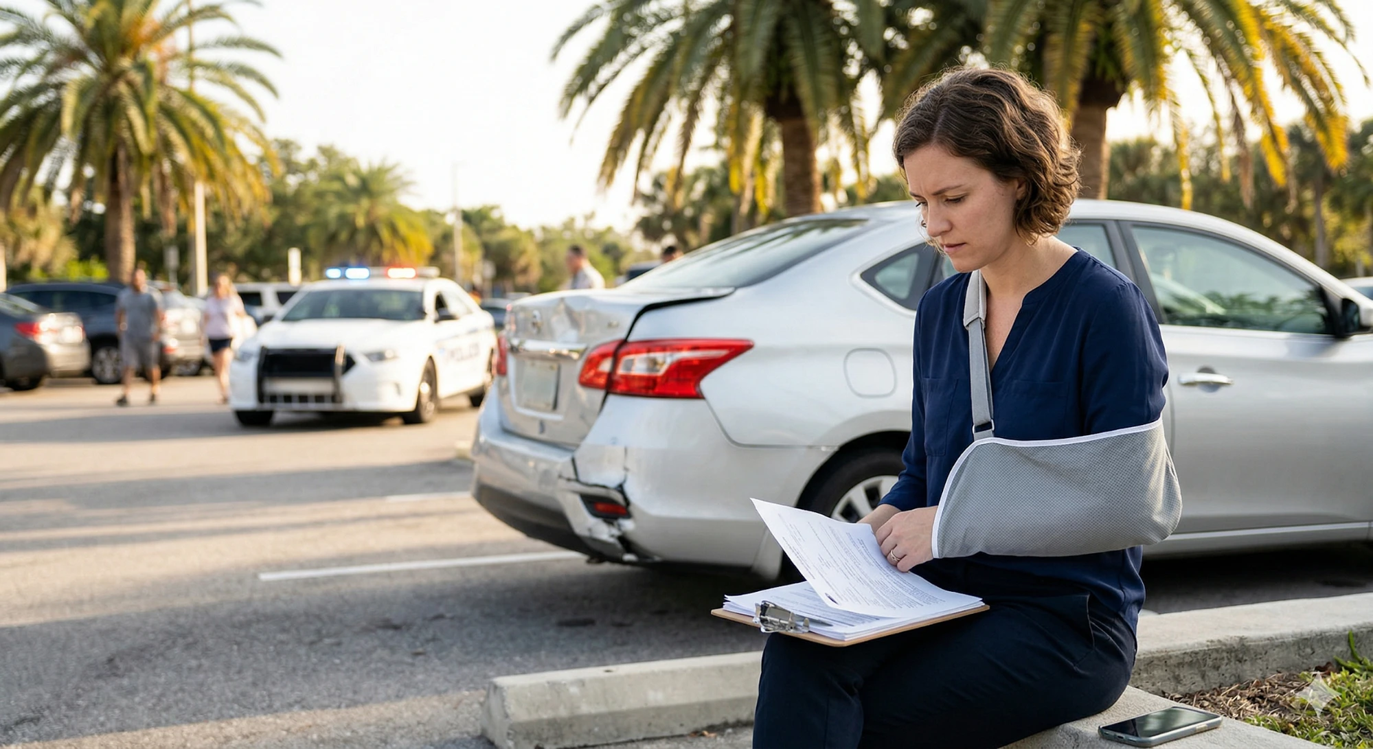 La víctima de un accidente con lesiones personales busca una reclamación estresante