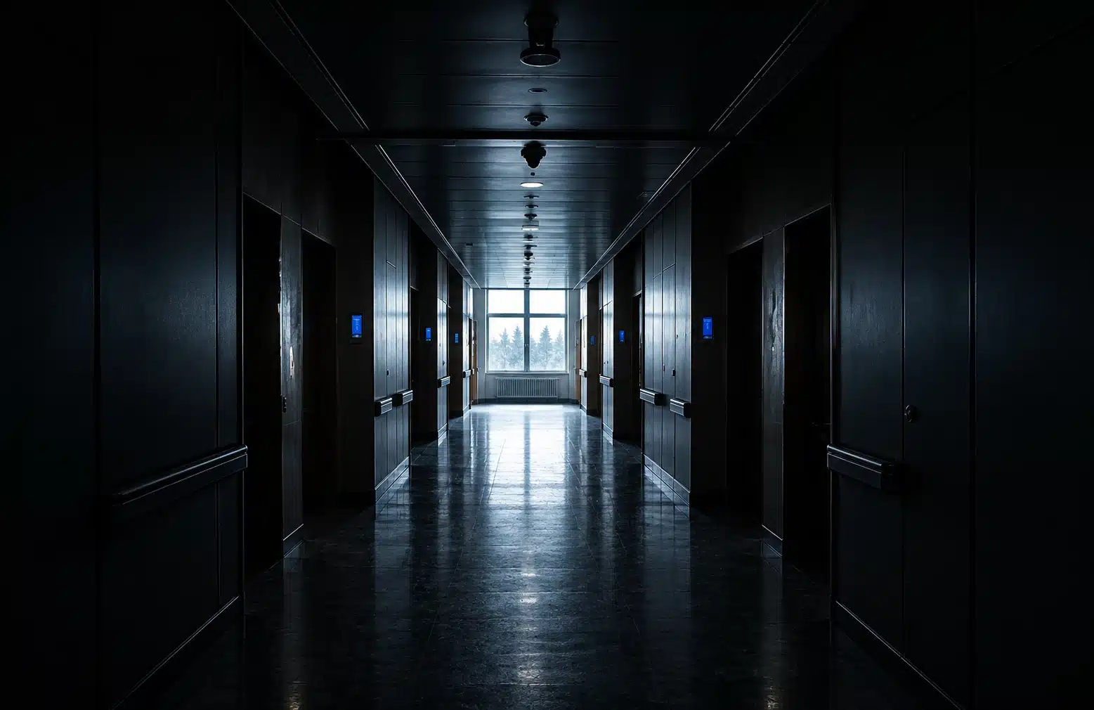poor lighting in modern hospital can result in fall accident